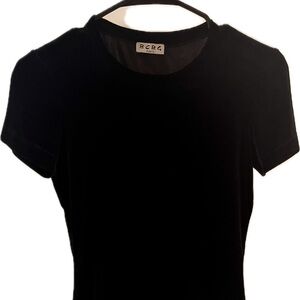 BCBG Black Velvet Top Women